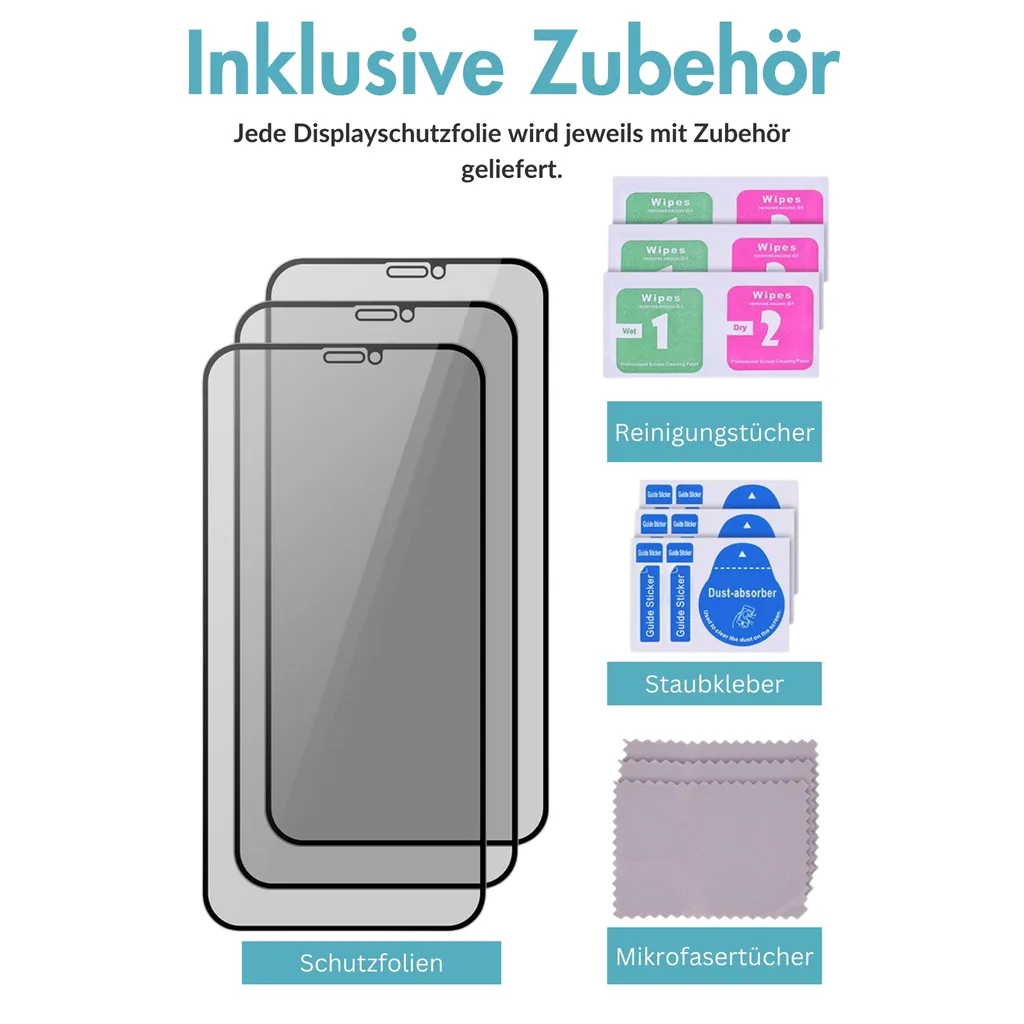 JELLYEA 3-Pezzi Pellicola Opaca per iPhone 13 MINI Copertura Completa 3D Antiriflesso Anti-Impronte Vetro Temperato Opaco 9H HD Protezione Schermo Matte Pellicola Protettiva per iPhone 13 Mini,5,4