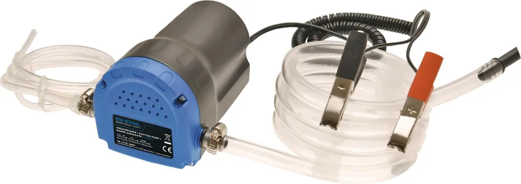 Pompe d'aspiration 12V avec pinces batterie pour Diesel et Huile moteur