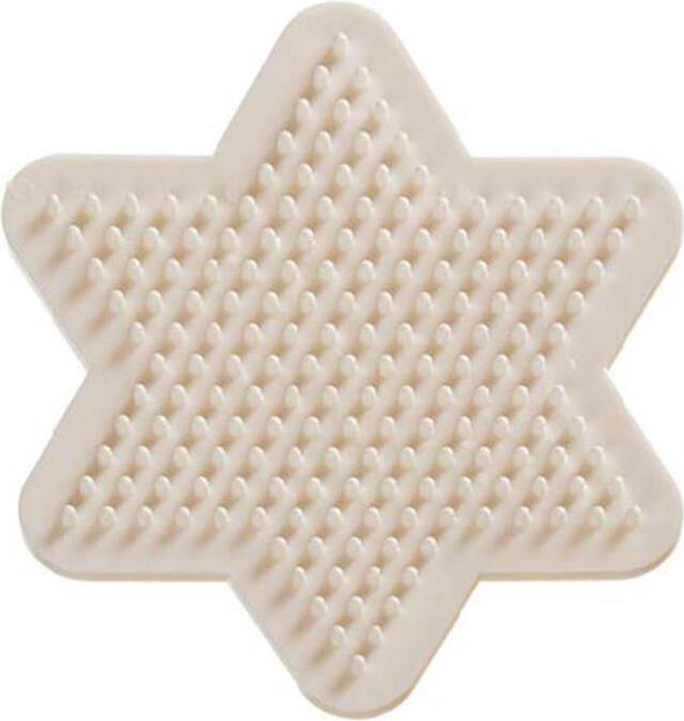 Nabbi BioBeads Stiftplatte Stern, 9 cm, weiß