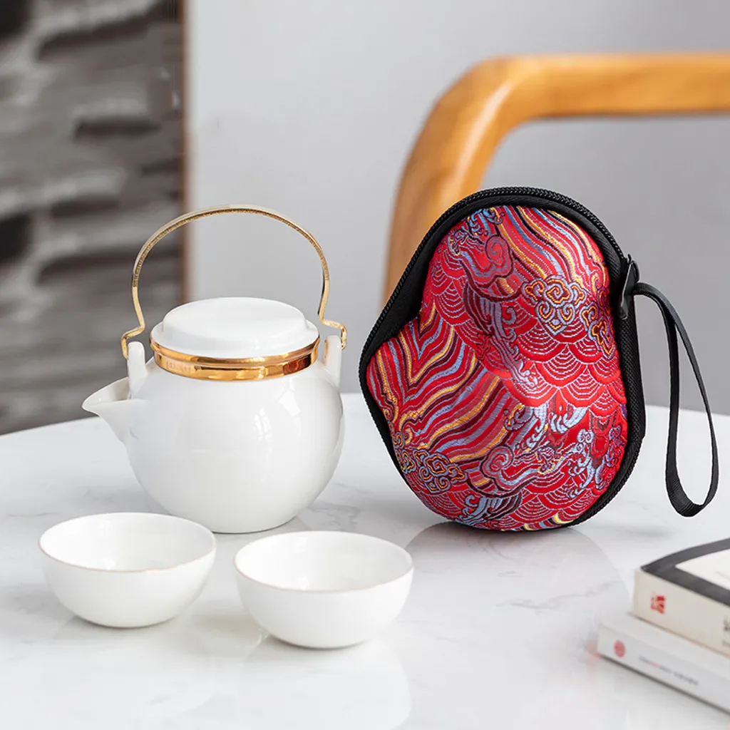 Teiera In Ceramica Con Motivo Floreale E Uccelli – 14x5.2x9.5 Cm – Ecologica E Resistente Al Calore Per Casa E Ufficio