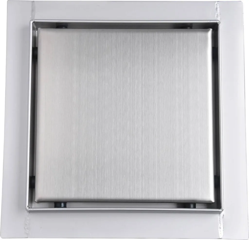 Bc-elec - Q01-20 Canalina per doccia in acciaio inox, quadrata, 20 cm, scarico doccia, regolabile in altezza 63-83 mm