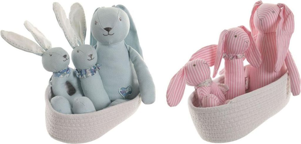 Plüschtier Home ESPRIT Blau Rosa Polyester Für Kinder (2 Stück)