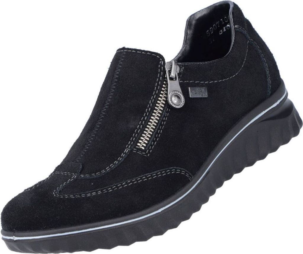 Rieker TEX Damen Leder Halbschuh Schwarz Produktbild 
