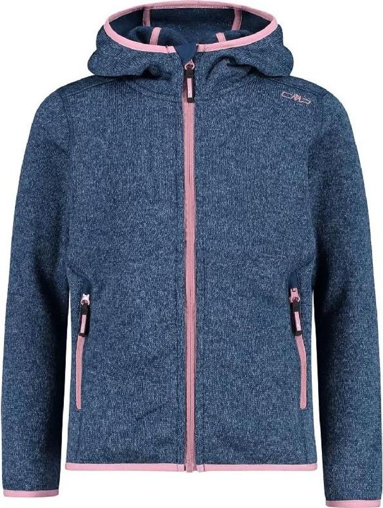 Cmp Kid G Jacket Fix Hood Blue-Fard 92