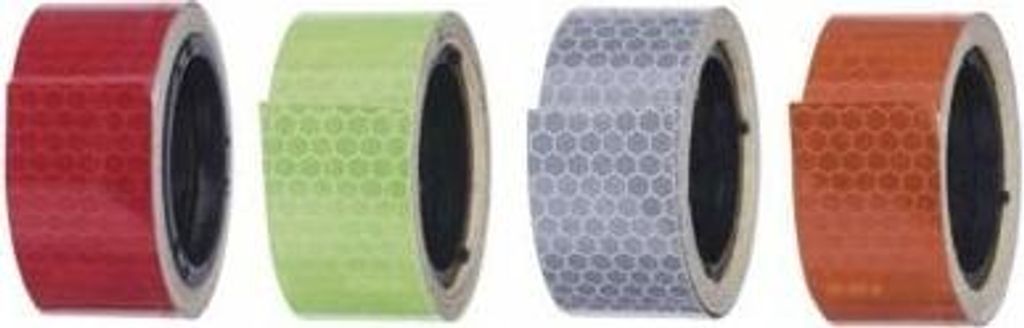 EMOS reflektierendes Klebeband, 12 Stk Reflektorband selbstklebend, 4 Farben, je 2,5cm x 2 m, Sichtbarkeit auf 200m, UV-beständig, F6070