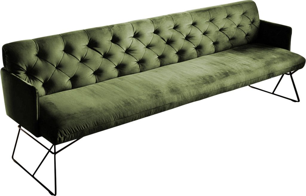 KAWOLA Esszimmerbank CHARME Velvet oliv 186cm