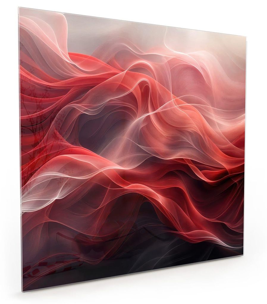 Küchenrückwand Spritzschutz Glas mit Motiv Abstrakte Wellen 40 x 40 cm