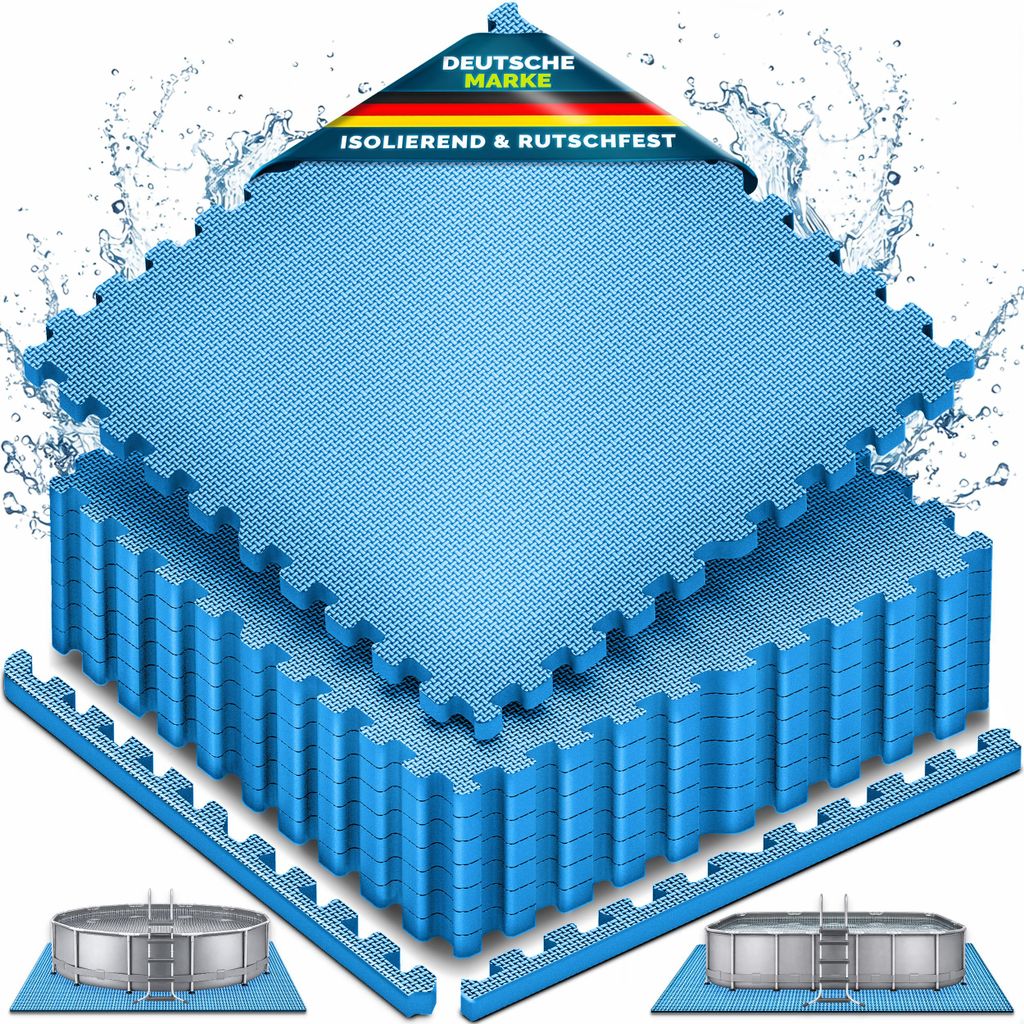 tillvex® Pool Bodenschutzmatte 8 Stück 62,5x62,5cm | Produktbild 