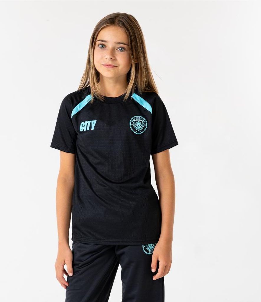 Manchester City Auswärtstrikot 25/26 Kinder - Größe 116 - Kinder Fußballtrikot - Offizielles Merchandise - Schwarz