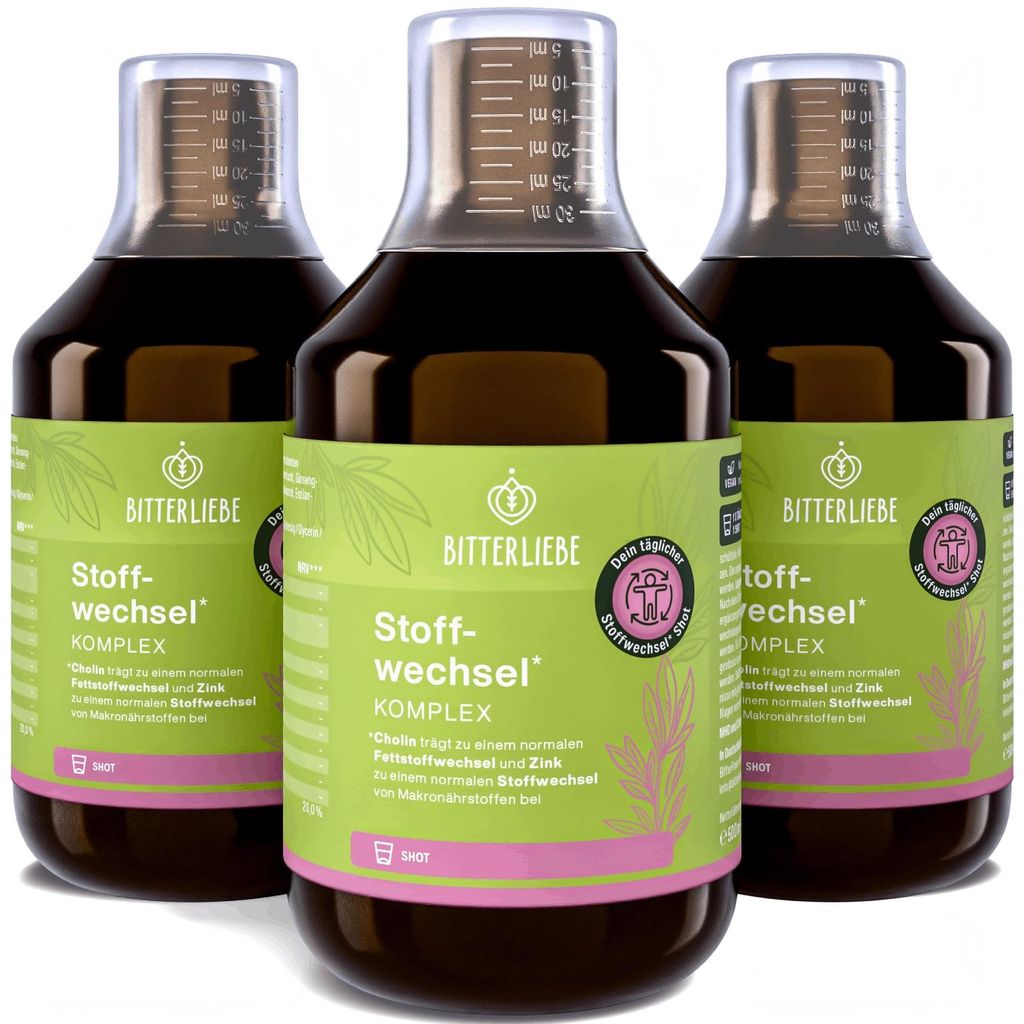 BitterLiebe Stoffwechsel Shot - 3x 500 ml, mit Mariendistel Produktbild 
