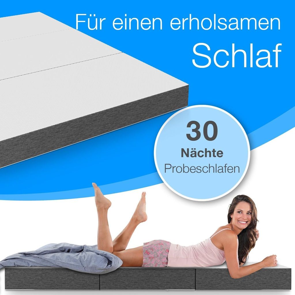 ELONEO Premium Visco Klappmatratze 140x200 cm, extra hoch Produktbild 