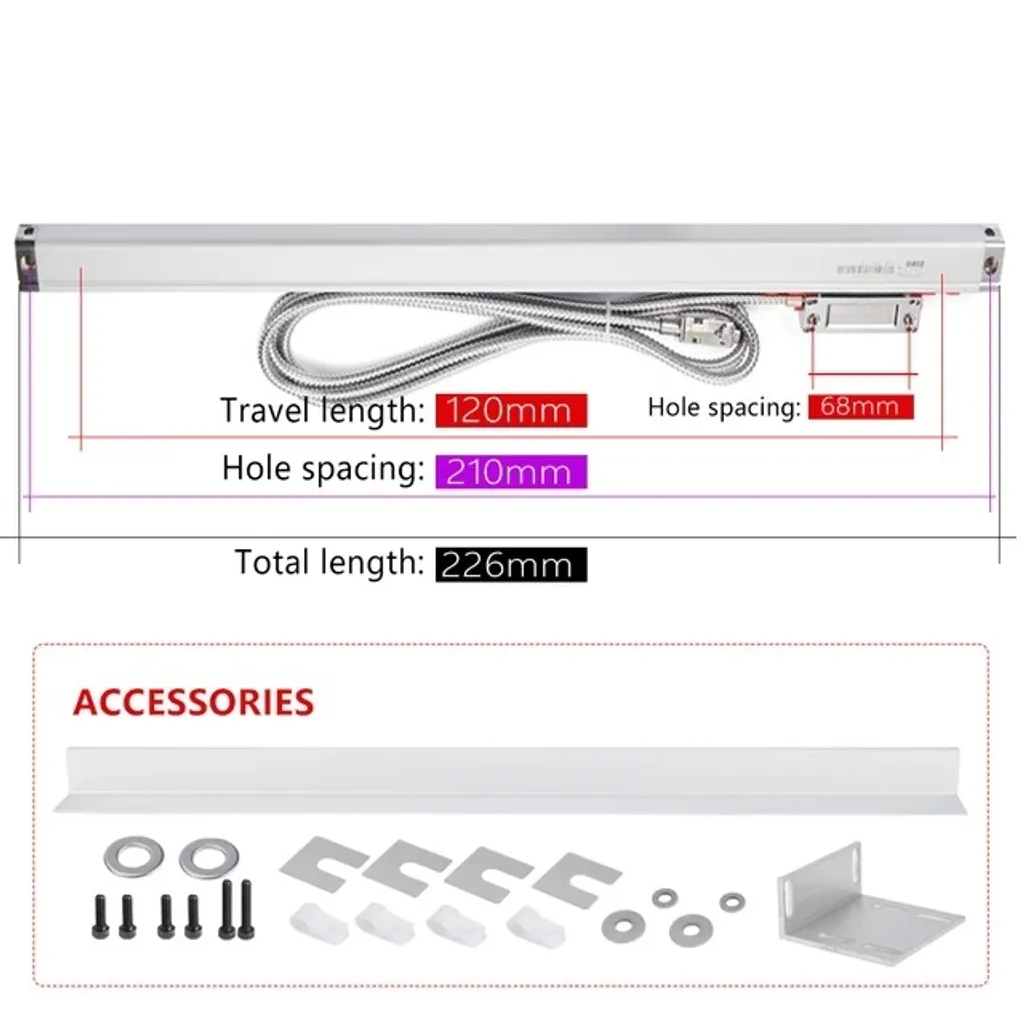 Riga Ottica SINO KA-300 120mm 5um | Encoder per Visualizzatore Quote