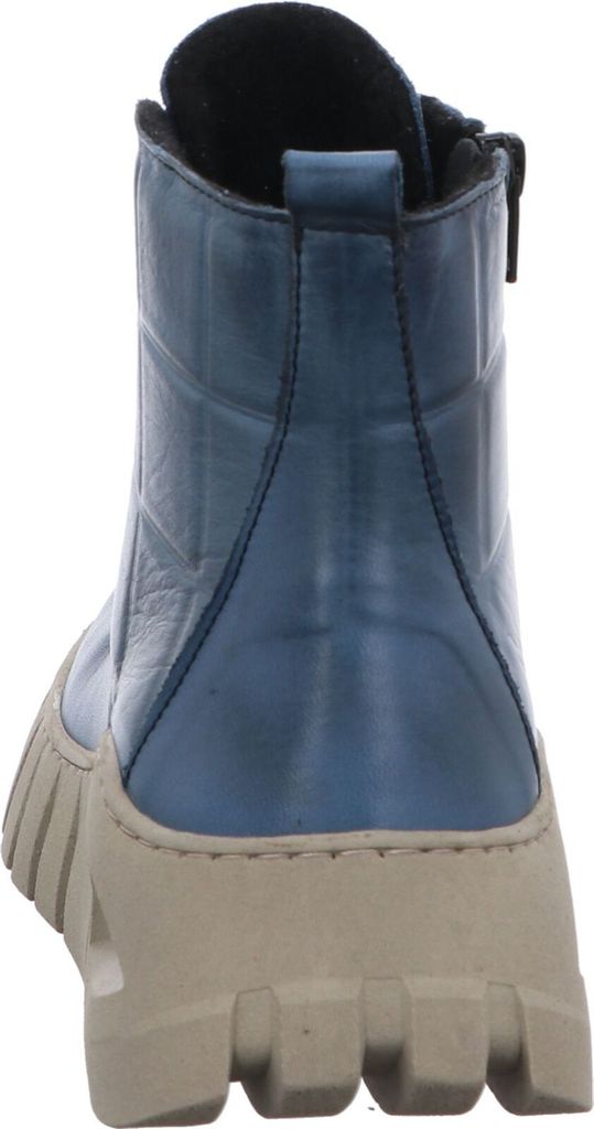 Gemini Damen Stiefelette mit profilierter Plateausohle und Keilabsatz 033309-02, Größe:41 EU, Farbe:Blau