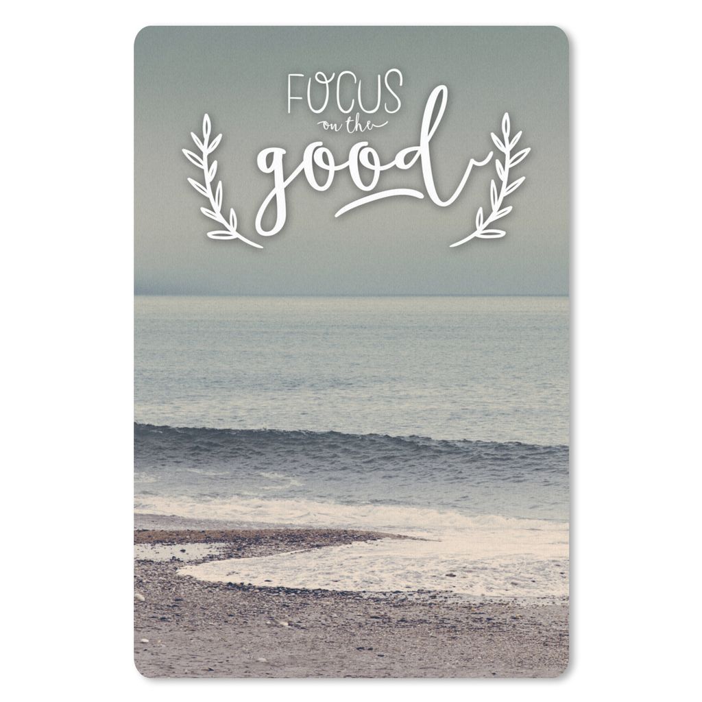 MuchoWow Mauspad Mousepad Zitate - 'Konzentriere dich auf das Gute' - Sprüche 40x60 cm - Mousepads - Maus Mat - Pad - Mausunterlage - Schreibtis...