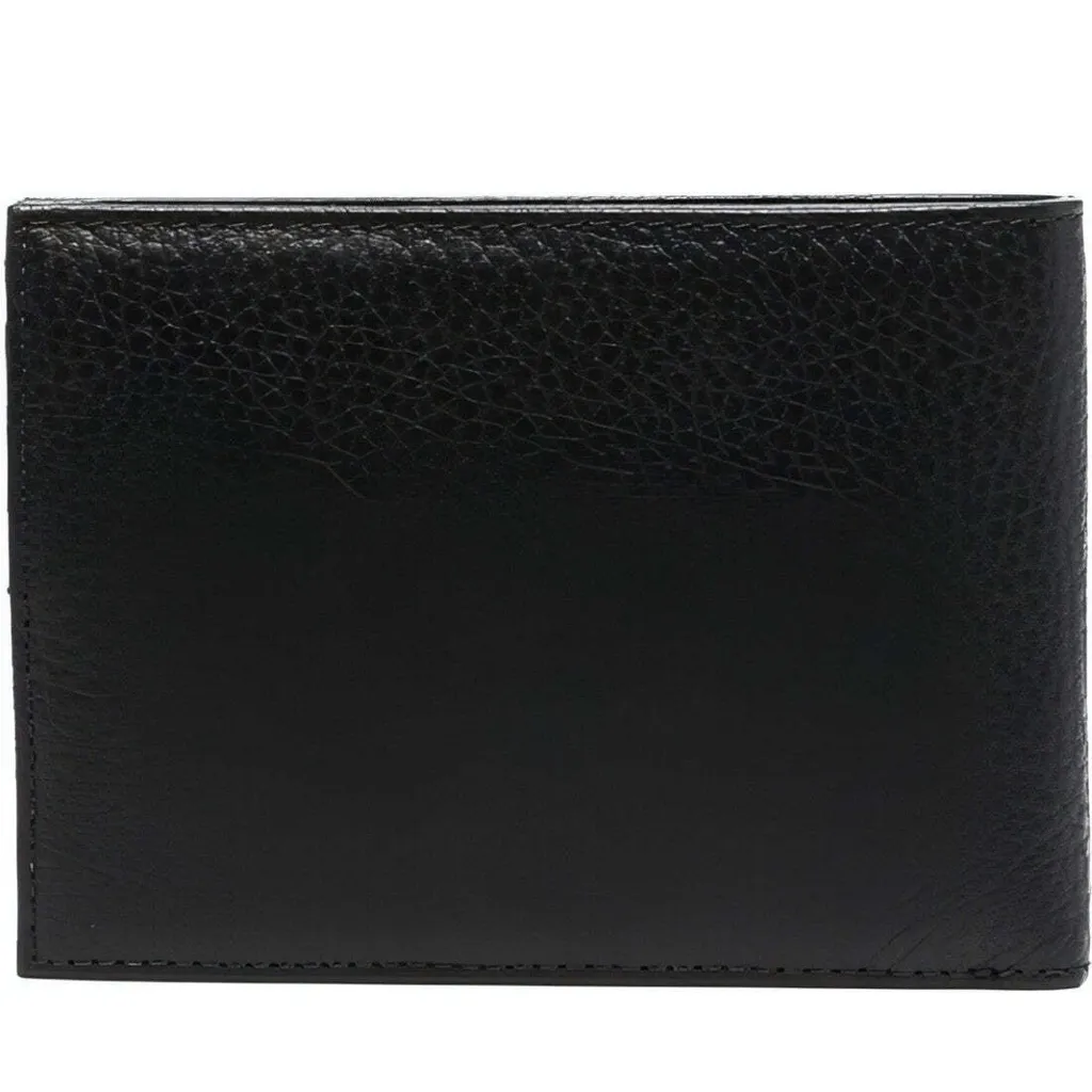 Portefeuille pour homme Armani en cuir véritable noir - Modèle Luxe - 9