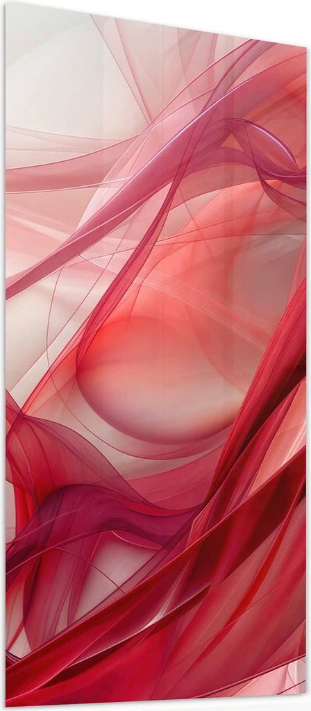 Glasbild 30x60cm in XXL für Wohnzimmer, Schlafzimmer Motiv Abstrakte Schleier