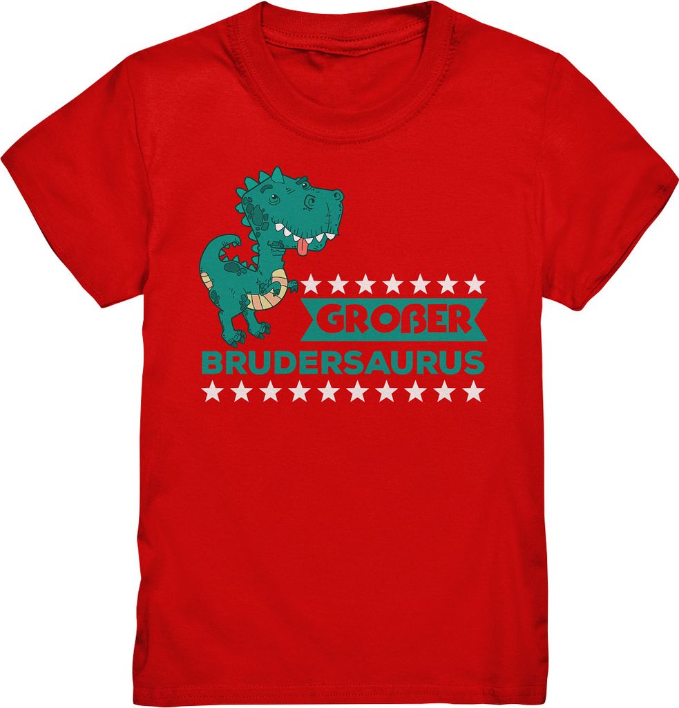 Großer Bruder Dino T-Shirt – Red / 98/104 (3-4) Produktbild 