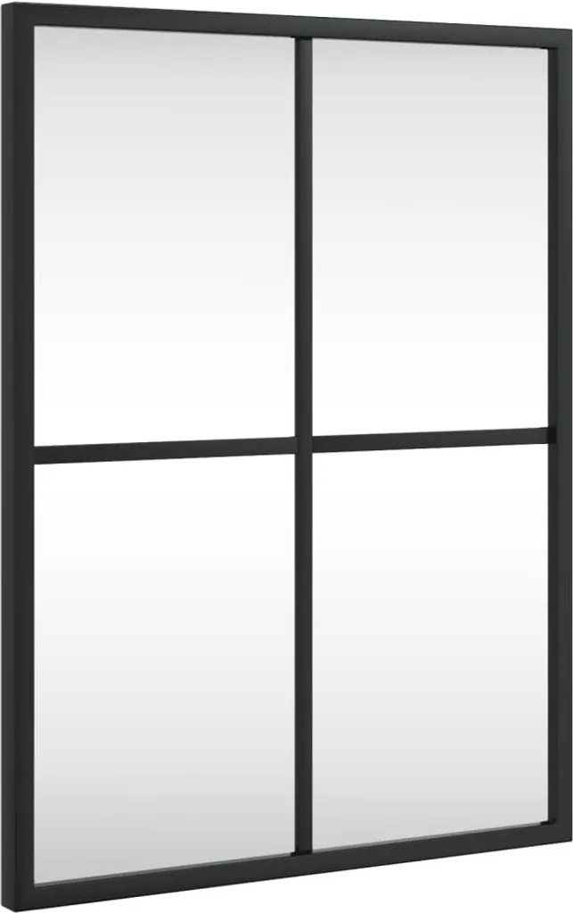 Specchio 30x40 cm Rettangolare Nero - Struttura Ferro Antiruggine