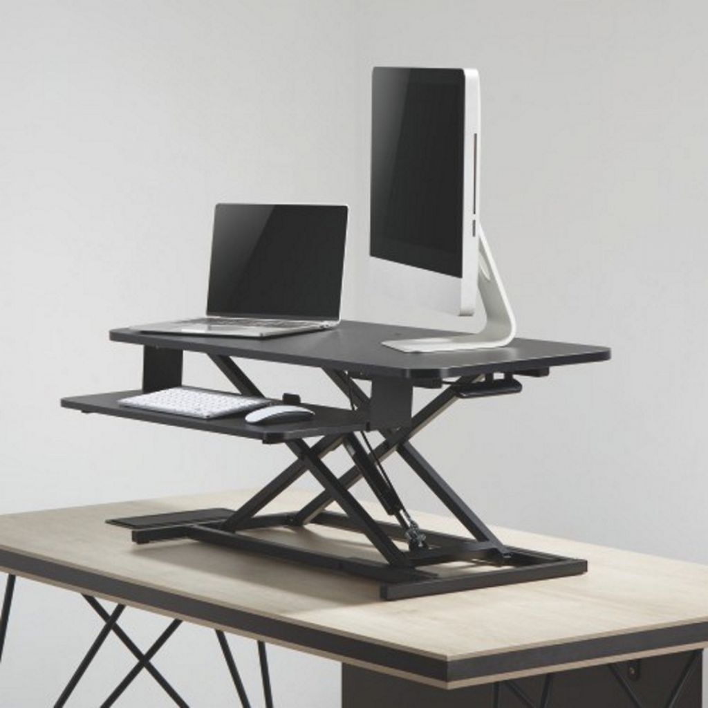 Sitz-Steh-Schreibtischerhöhung ergonomisch - Arbeitsplatz Produktbild 