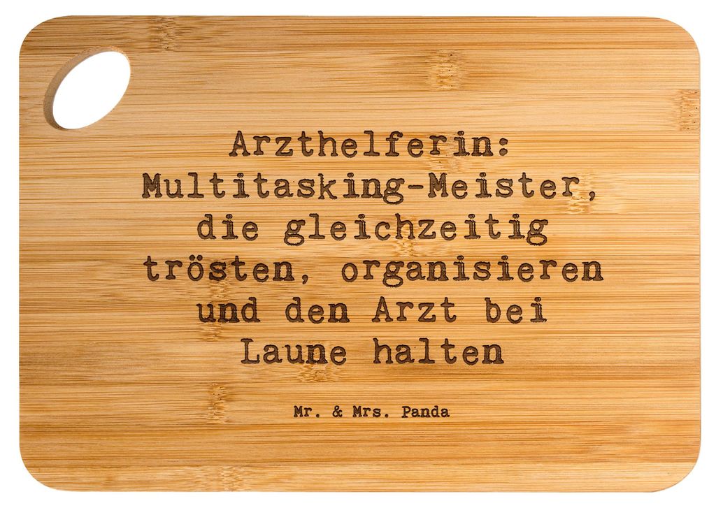Mr. & Mrs. Panda käseschneidebrett Spruch Arzthelferin Meister - Transparent - Geschenk, Hackbrett, Alltagshilfe, vesperbrett, Holzbrett, Beruf, H...