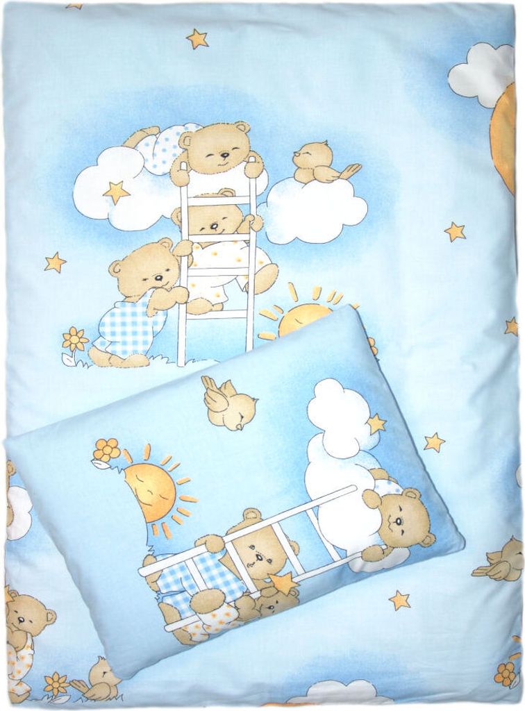 2-teilige Baby Bettwäsche Set - 100x135cm + 40x60cm Baumwolle