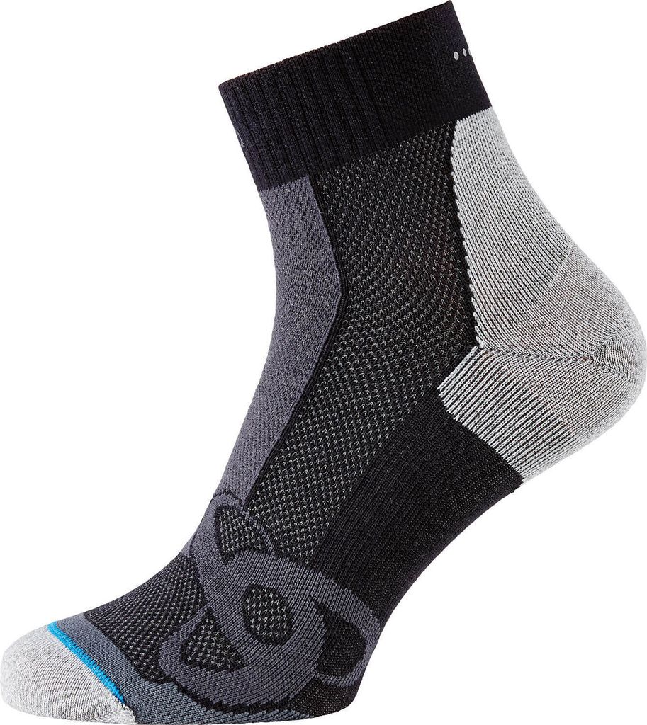 ODLO Socks quarter LIGHT black - grey melange 45-47