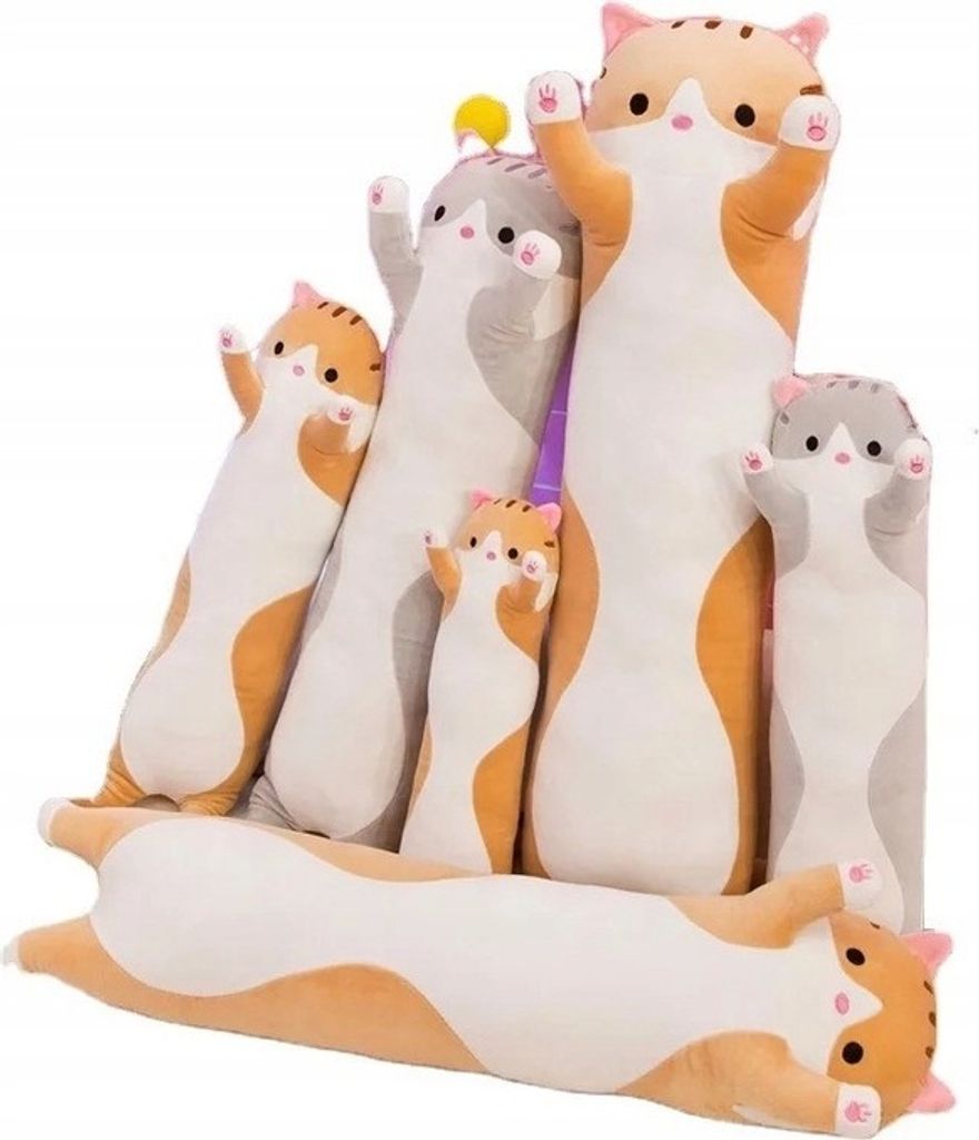 LANGES KATZENMASKOTTCHEN-PLÜSCHKISSEN PLÜSCH 130 cm Produktbild 6