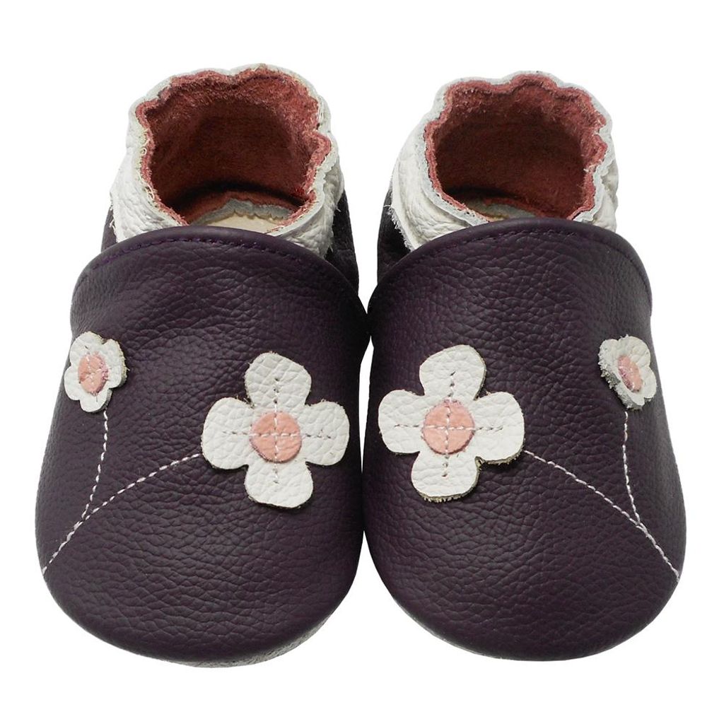 YALION® Baby Krabbelschuhe aus Echtleder, weiche Produktbild 