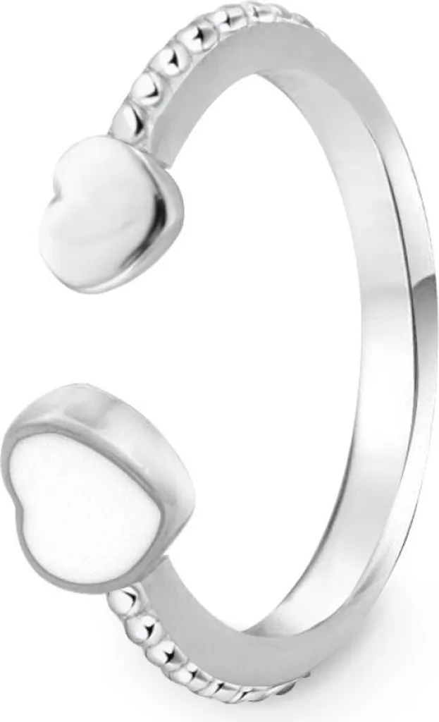 Regalo Donna: Anello Argento Cuori AGG472 - Messaggio d'Amore 925