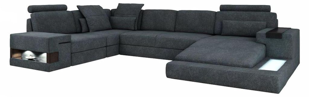 Runde Eck Sofa Polster xxl Big U-Form Couchen Wohnlandschaft U Form Sofas Neu