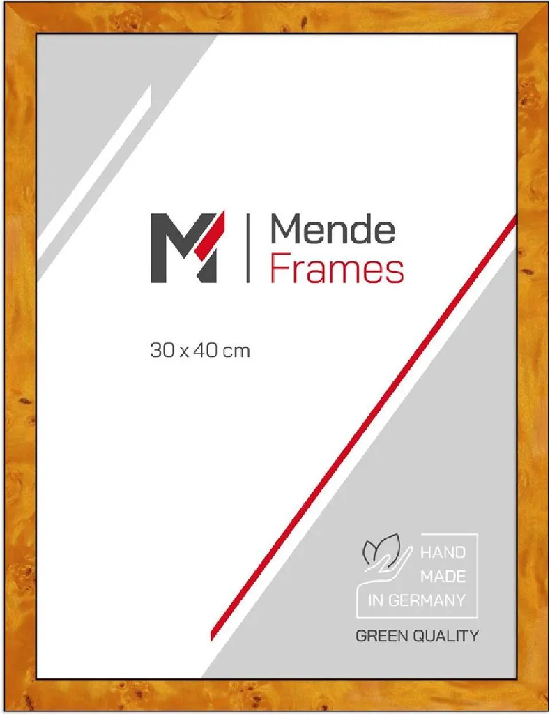 Cornice MendeFrames H14C Radice Chiaro 10x13 cm - Vero Legno e Vetro Soffiato