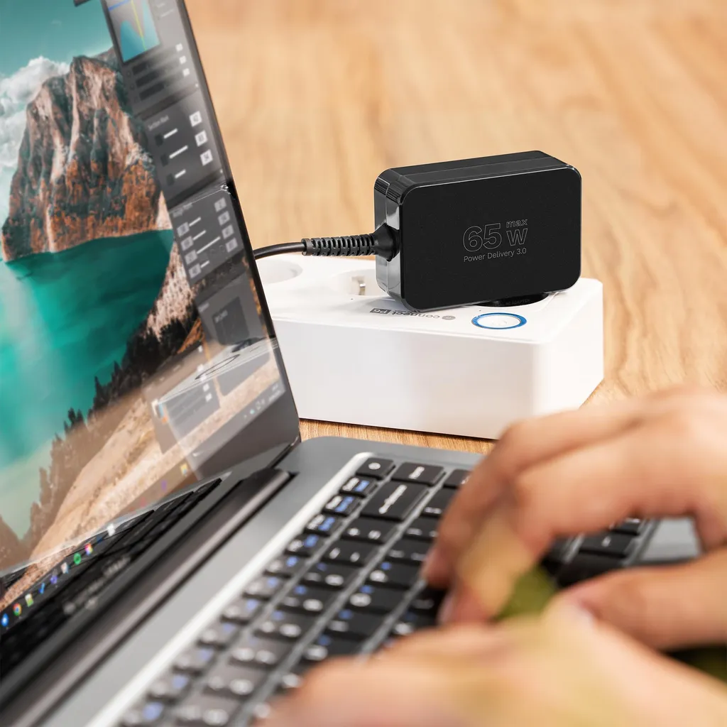 Chargeur PC Portable Universel 65W USB-C Idéal pour le Télétravail