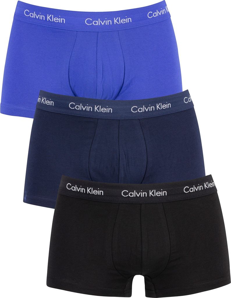 Calvin Klein Herren 3er Pack Low Rise Trunks, Blau XL Produktbild 