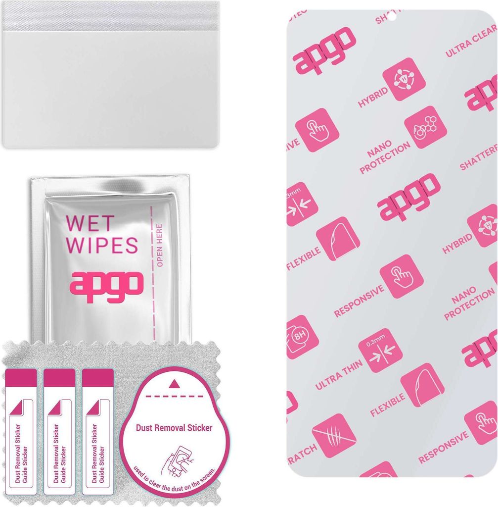 apgo Ultra-klar Hybrid Schutzglas kompatibel mit Honor 20e, Flexible Nano Glass, toller Ersatz für Hartglas, kratzfester Displayschutzglas, Displa...