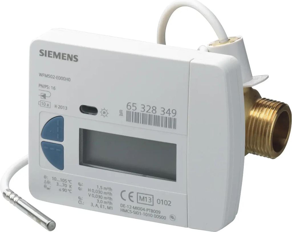 Siemens Flügelrad-Wärmemengenzähler Qn=1,5m3/h 110mm G3/4 Produktbild 