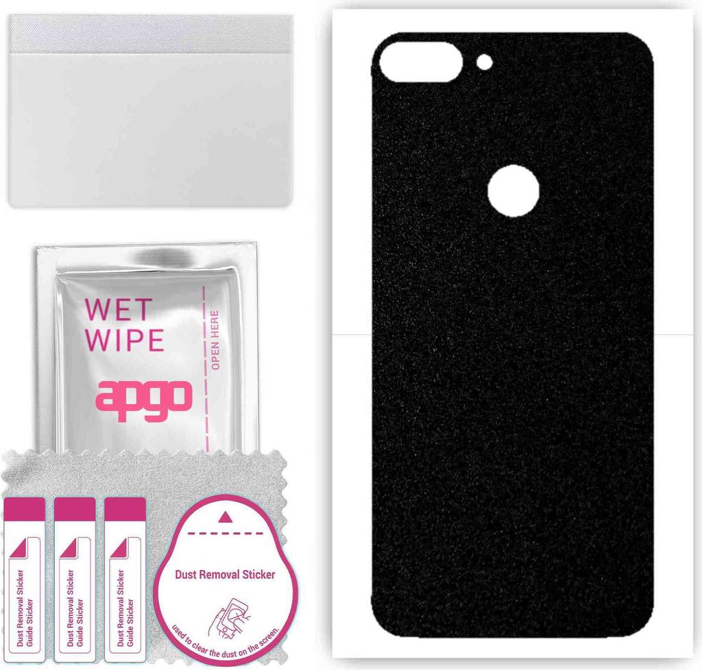 apgo Rückseite Schutzfolie, Skin, kompatibel mit Alcatel 1s, Hinten Displayschutzfolie aus Vinylfolie, kratzfest, einfache Montage - Mattschwarz