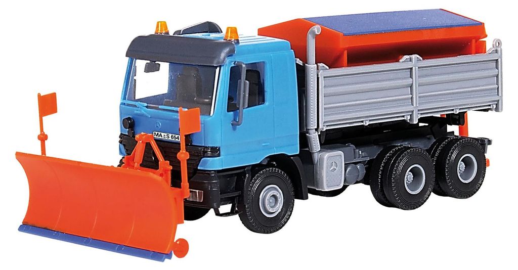 Kibri 15006 - H0 MB ACTROS mit Schneepflug und Streugerät - Neu