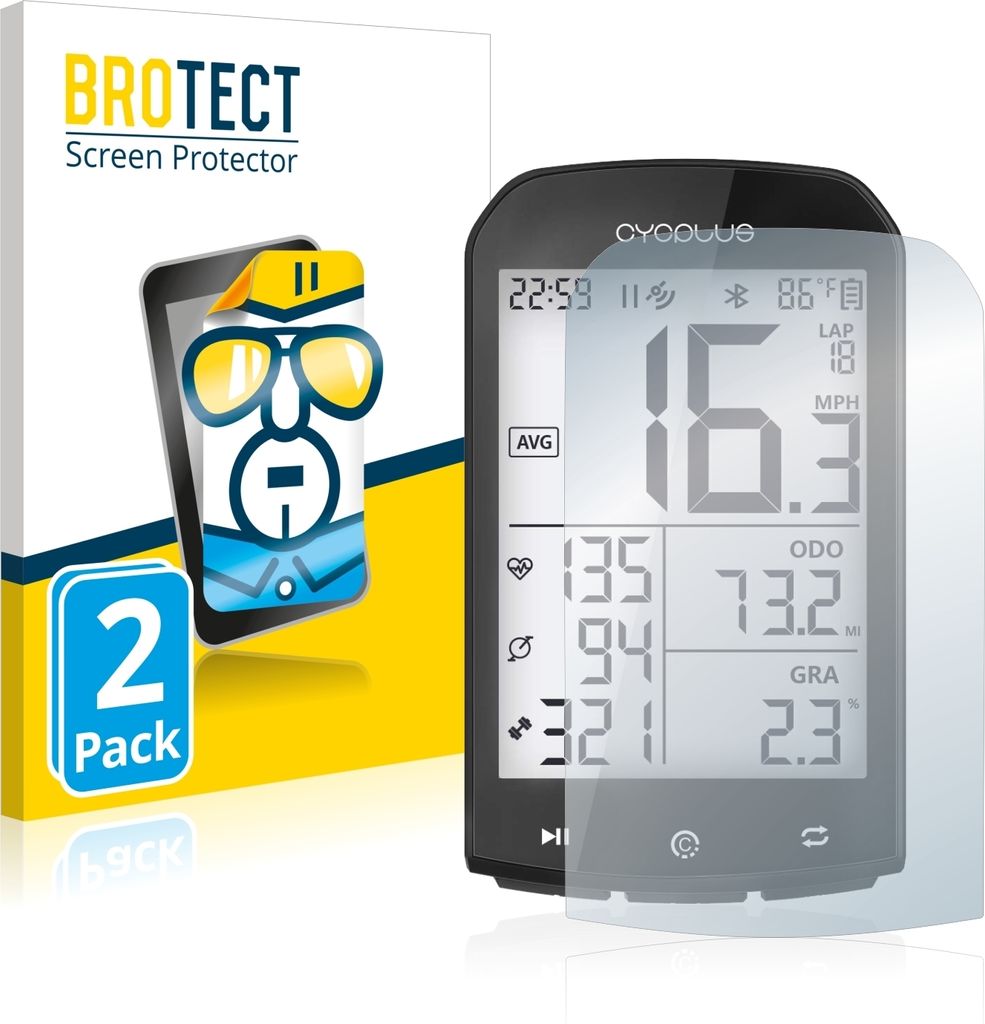 2x Für Cycplus M1 2.9" Schutzfolie BROTECT Displayschutz Produktbild 