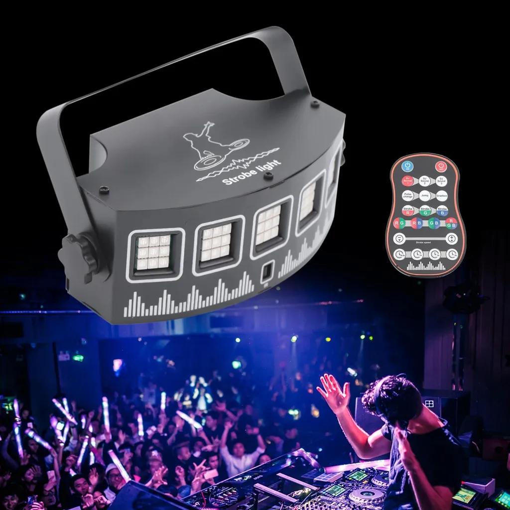 Éclairage DJ LED Compact et Stroboscope Robuste pour Soirées Réussies - 2
