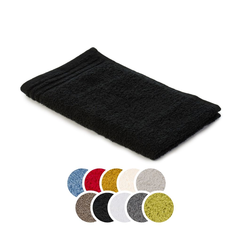 liebling Gästetuch Baumwolle, Serie Frankfurt, 400 gr. / m², 30 x 50 cm, 60 Grad, mit hochw. Borte, saugstark, schwarz