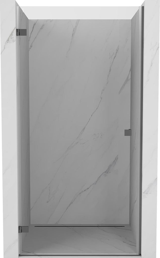 Mexen Lunar-B Duschpendeltür links 75 cm, transparent, Gun Metal - 832-075-000-95-00-L
