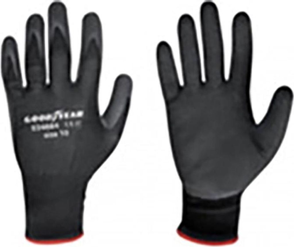 Goodyear PolyurethanHandschuhe und Latexschaum-Handfläche Größe 9 schwarze Farbe, Arbeitshandschuhe