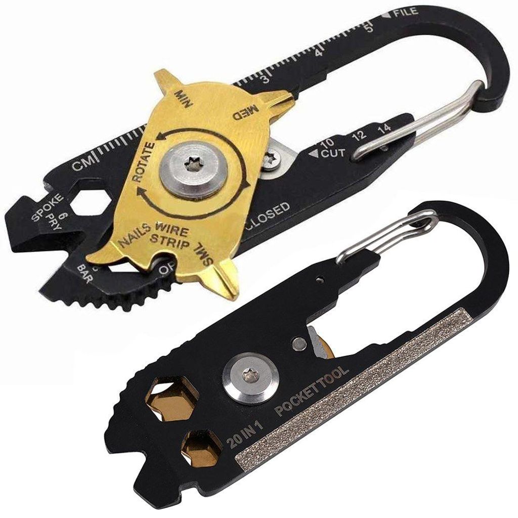 Multitool Pockettool 20-in-1 Schlüsselanhänger Outdoor Camping Jagd Werkzeuge