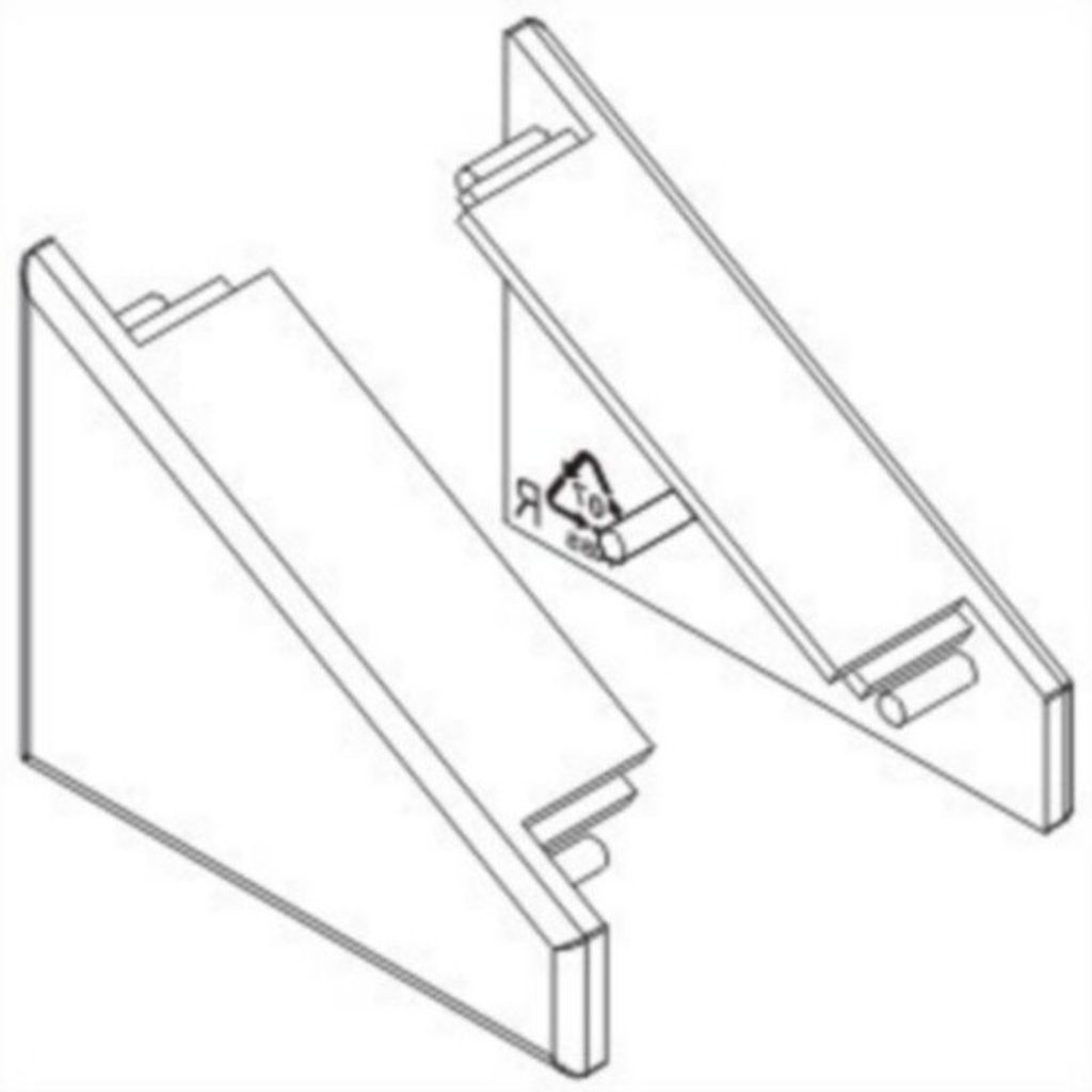 PROVISTON | Endkappen | Für LED Aluminiumprofil | Led-Beleuchtung | Indirekte Beleuchtung | LED Leisten | 2 Stück