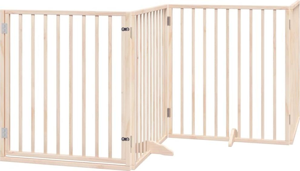 vidaXL 4dílná brána pro psy se skládacími dvířky 320 cm Obrázek produktu 