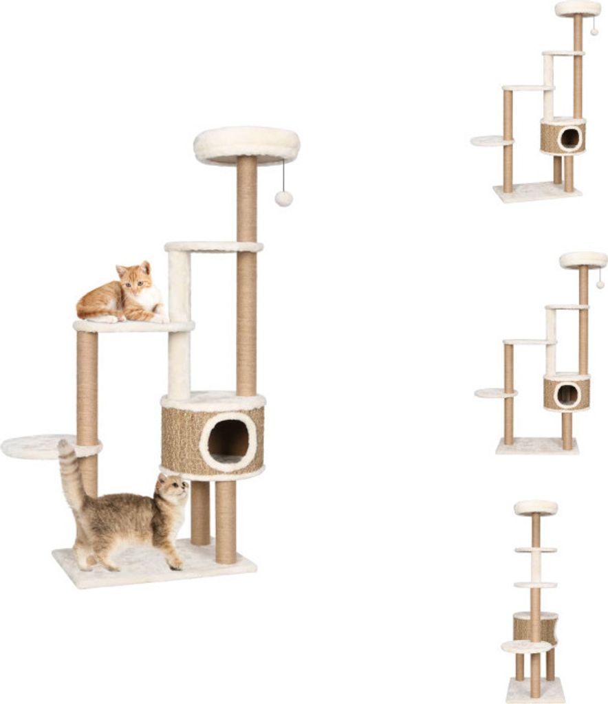 vidaXL Katzen-Kratzbaum mit m Kissen 148 cm Seegras - Kratzbäume