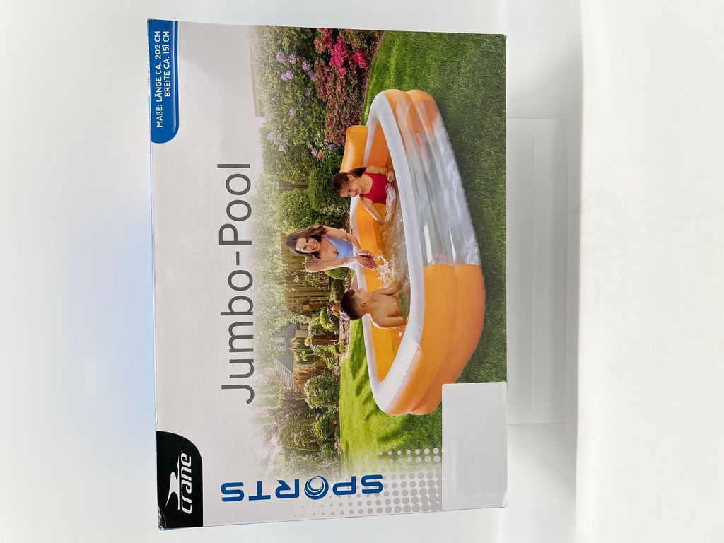 Crane AQUA Jumbo Planschbecken 202 x 202 x 46/ 60 cm orange Produktbild 
