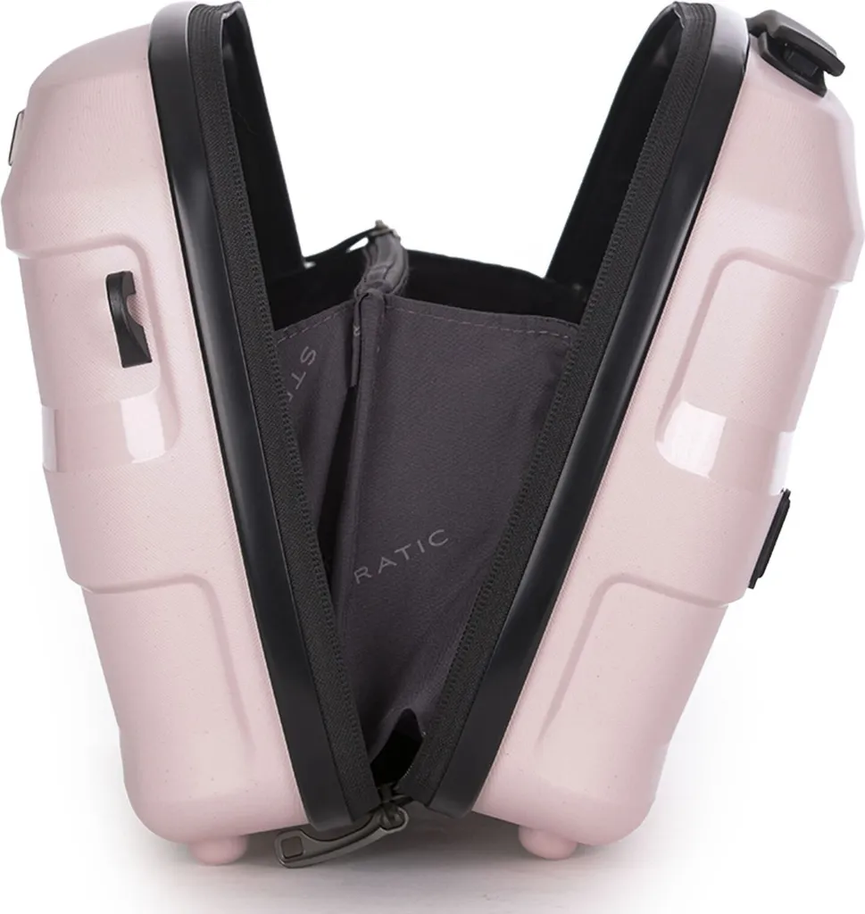 Vanity Case de Voyage Rose Stratic Straw - Trousse Maquillage Rigide Chic