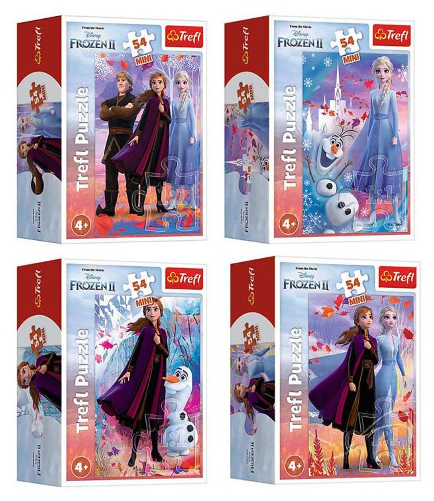 Mini Puzzle 54 Frozen Anna Elsa 4+ Trefl 19637 Produktbild 