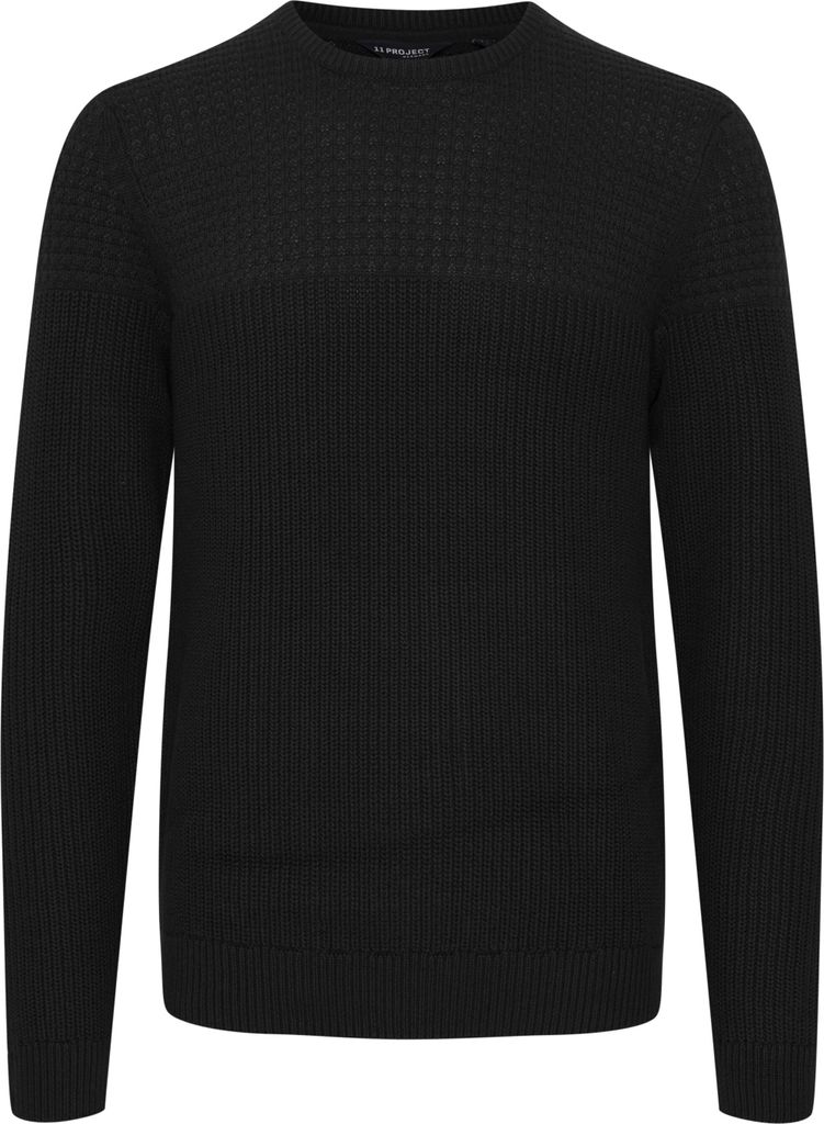 11 Project PRAdamus Herren Strickpullover Grobstrick mit Rundhalsausschitt O-Neck